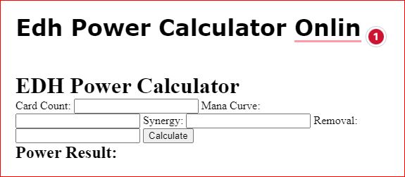 edh power calculator